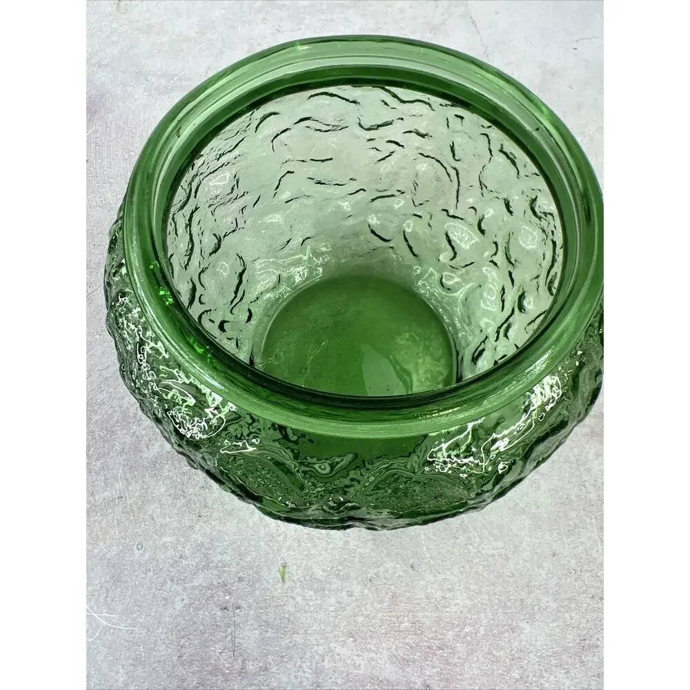 Rose Bowl Vase Retro Green Brody Co Cleveland‎ USA Vintage Home Decor